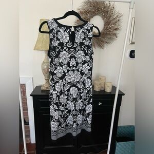 Business casual reversible black-and-white dress